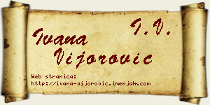 Ivana Vijorović vizit kartica